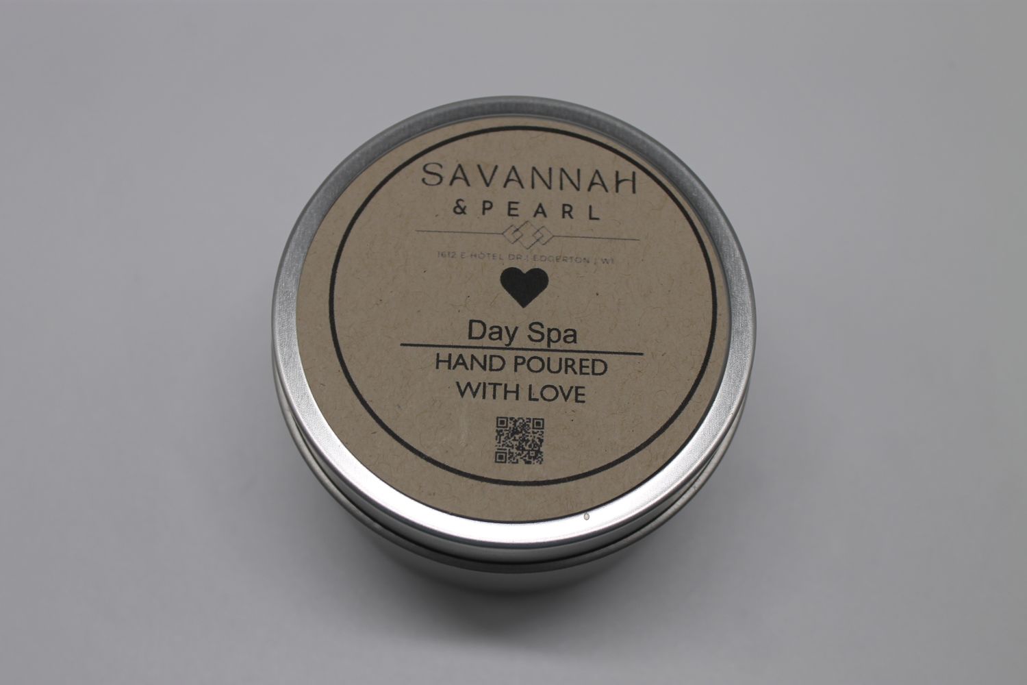 Hand Poured "Day Spa" Scented 6oz. Candle Tin