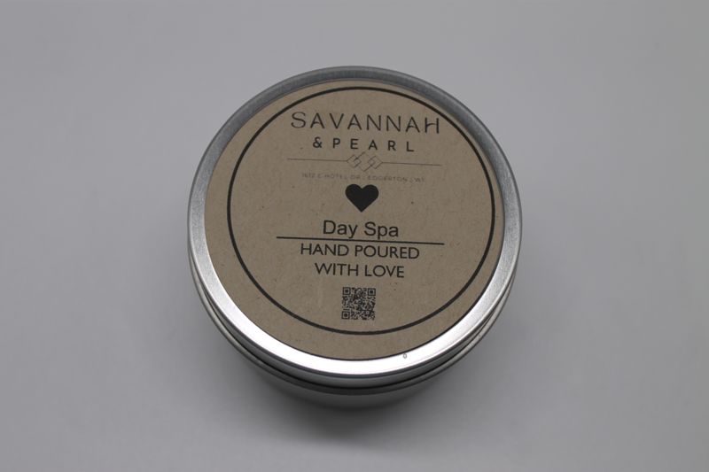 Hand Poured "Day Spa" Scented 6oz. Candle Tin