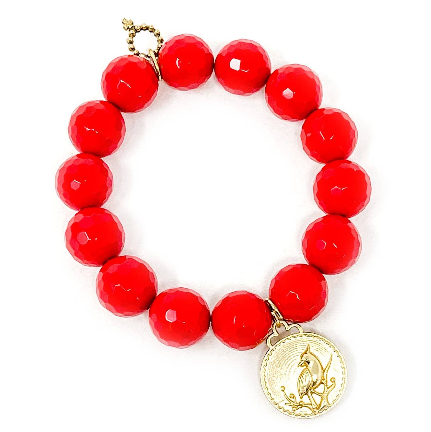 Faceted Cardinal Agate with Always Be with You Reminder Cardinal Faceted Cardinal Agate with Always Be with You Reminder Cardinal