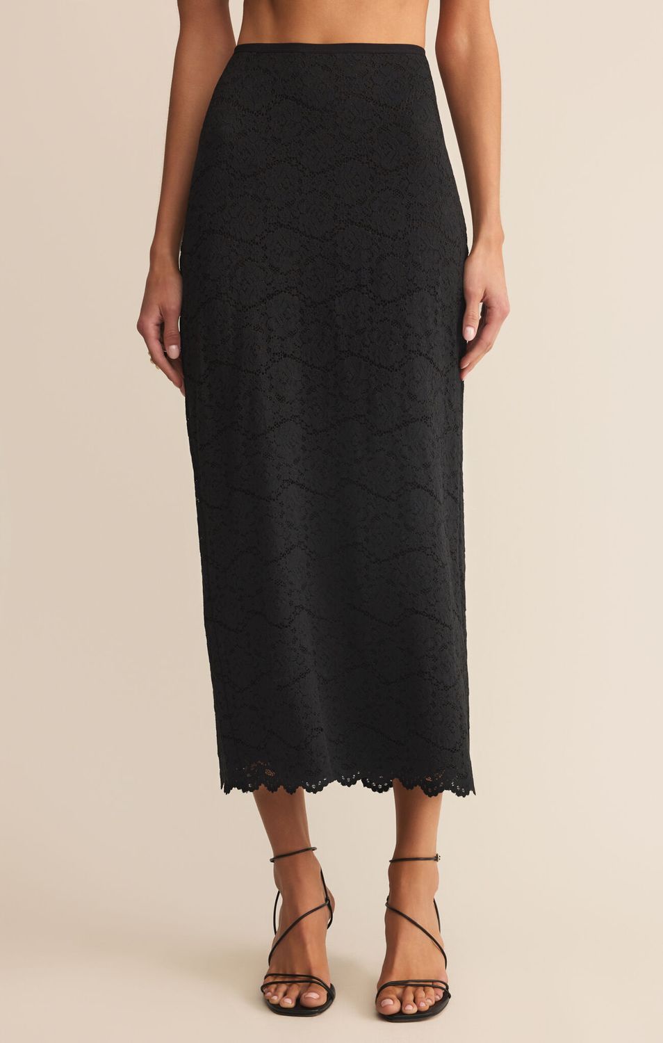 Via Lace Midi Skirt, Size: XL