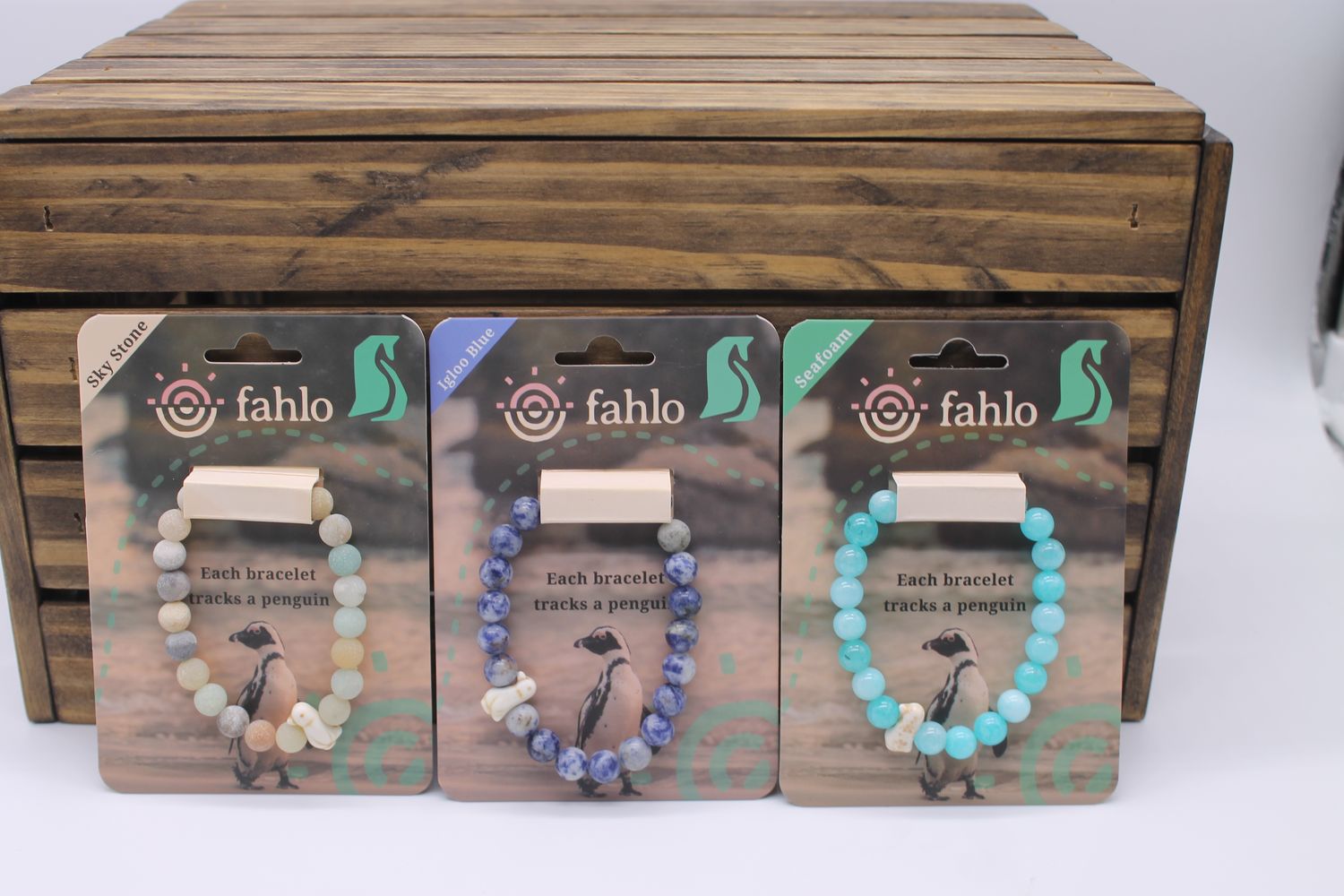 Fahlo Penguin Bracelet, Color: Sky Stone
