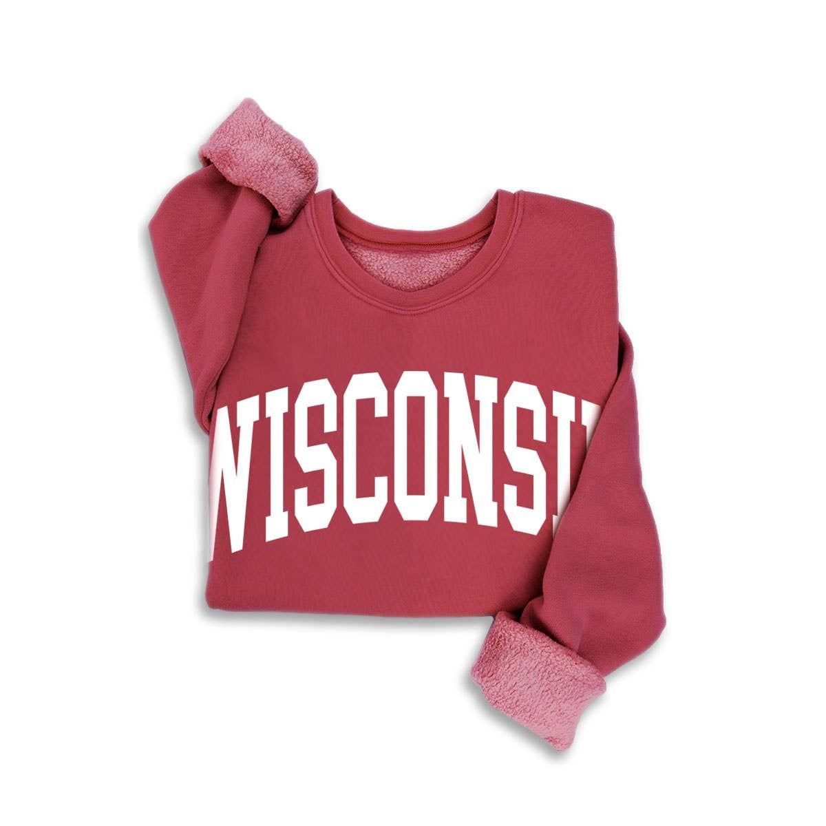 WISCONSIN MINERAL SWEATSHIRTS, Color: MINERAL SCARLETTE RED, Size: XL