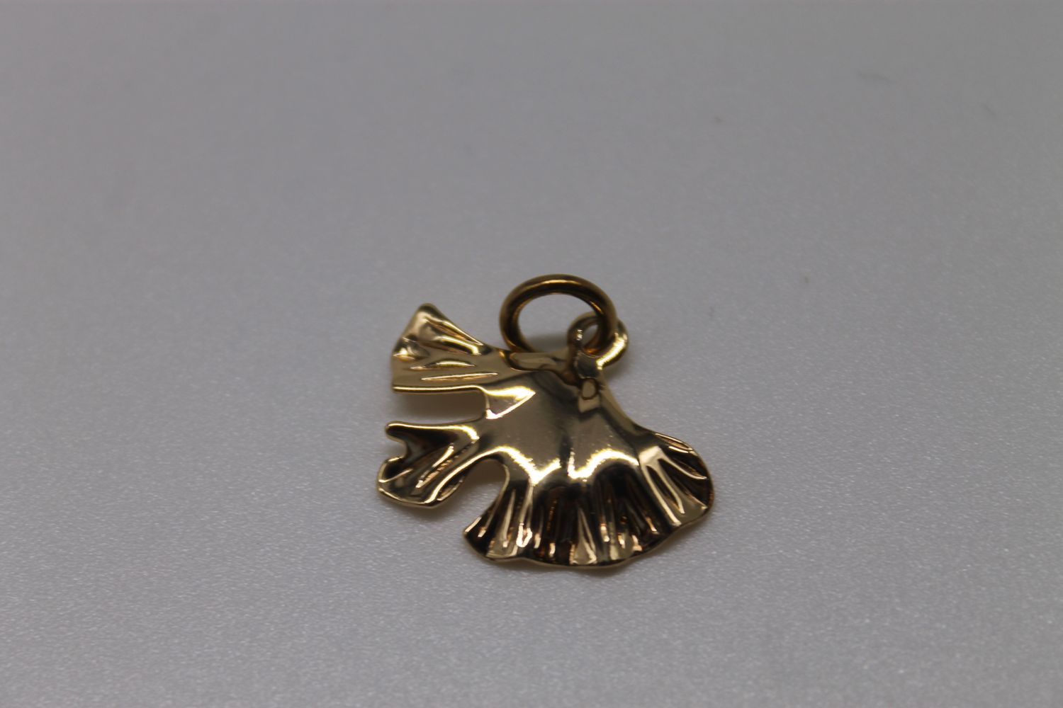 Gold Ginkgo Leaf Charm