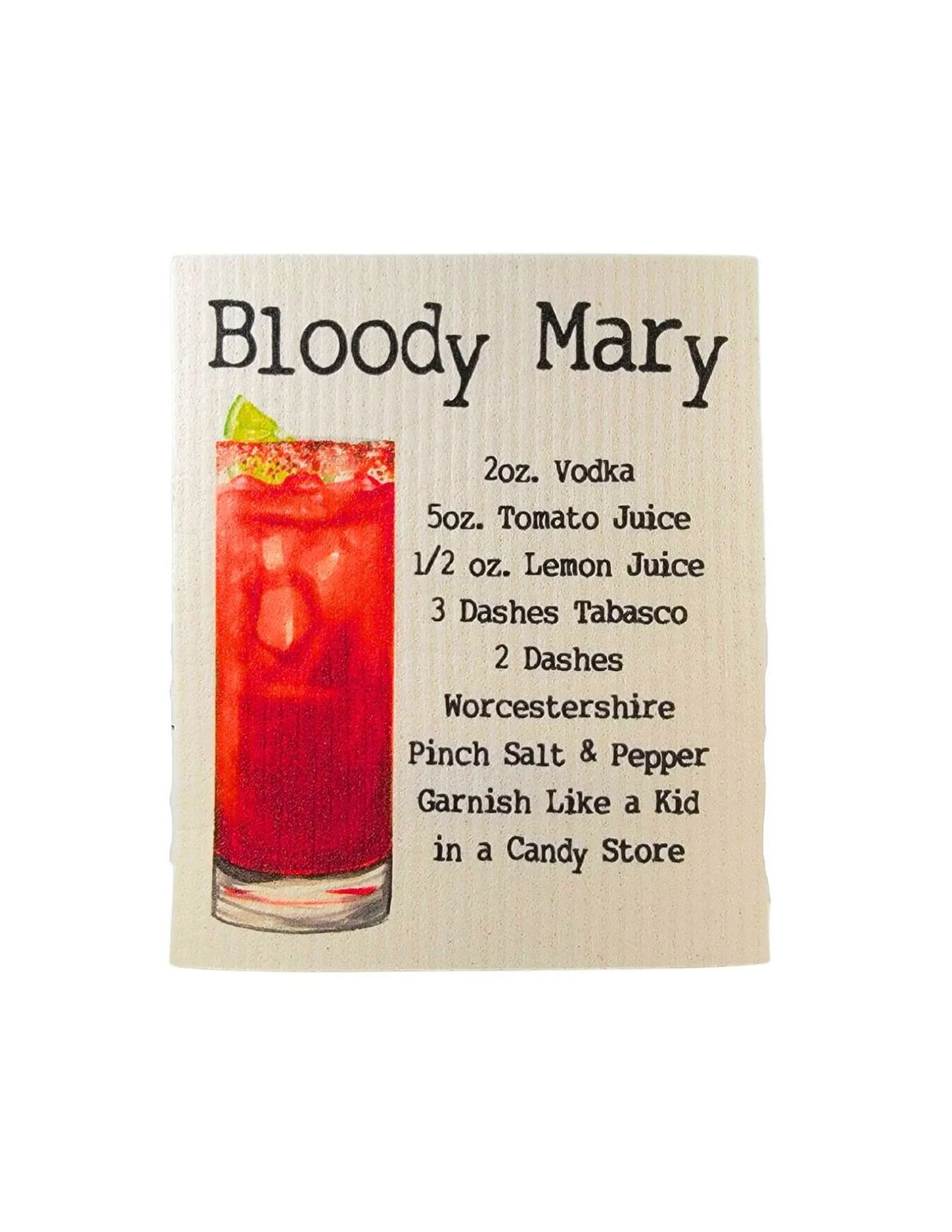 Swedish Dishcloth - Bloody Mary Recipe