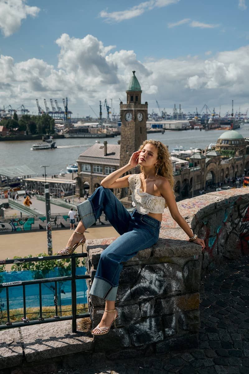 HIGH RISE CROP WIDE LEG JEANS, Size: 15/31