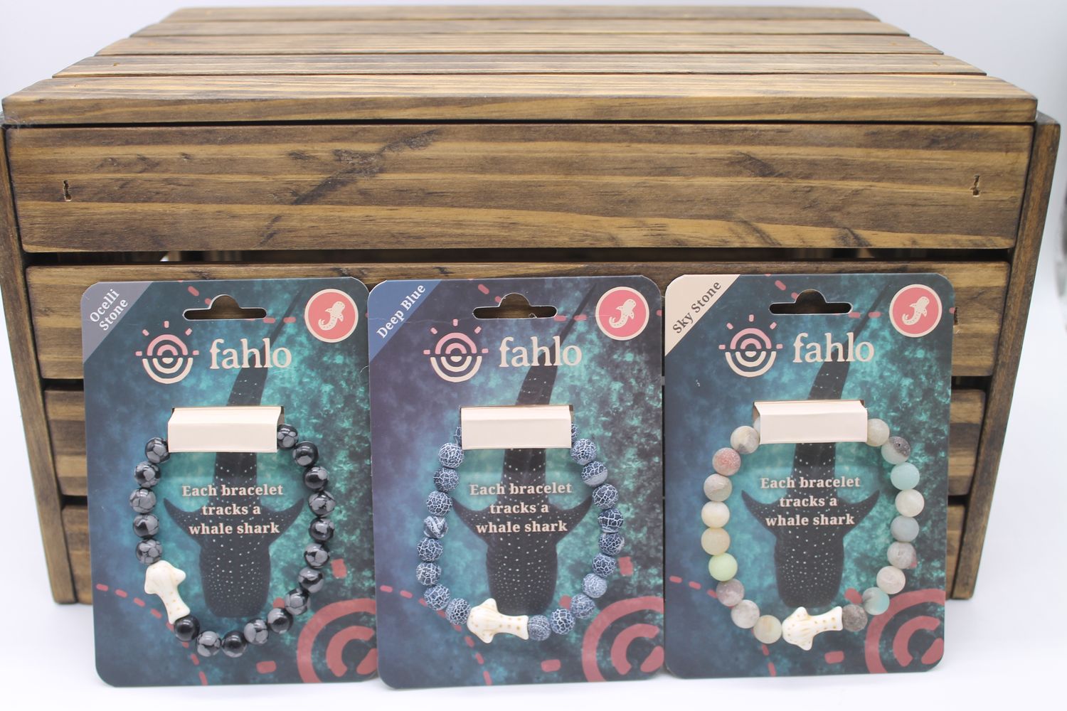Fahlo Whale Shark Bracelet, Color: Sky Stone