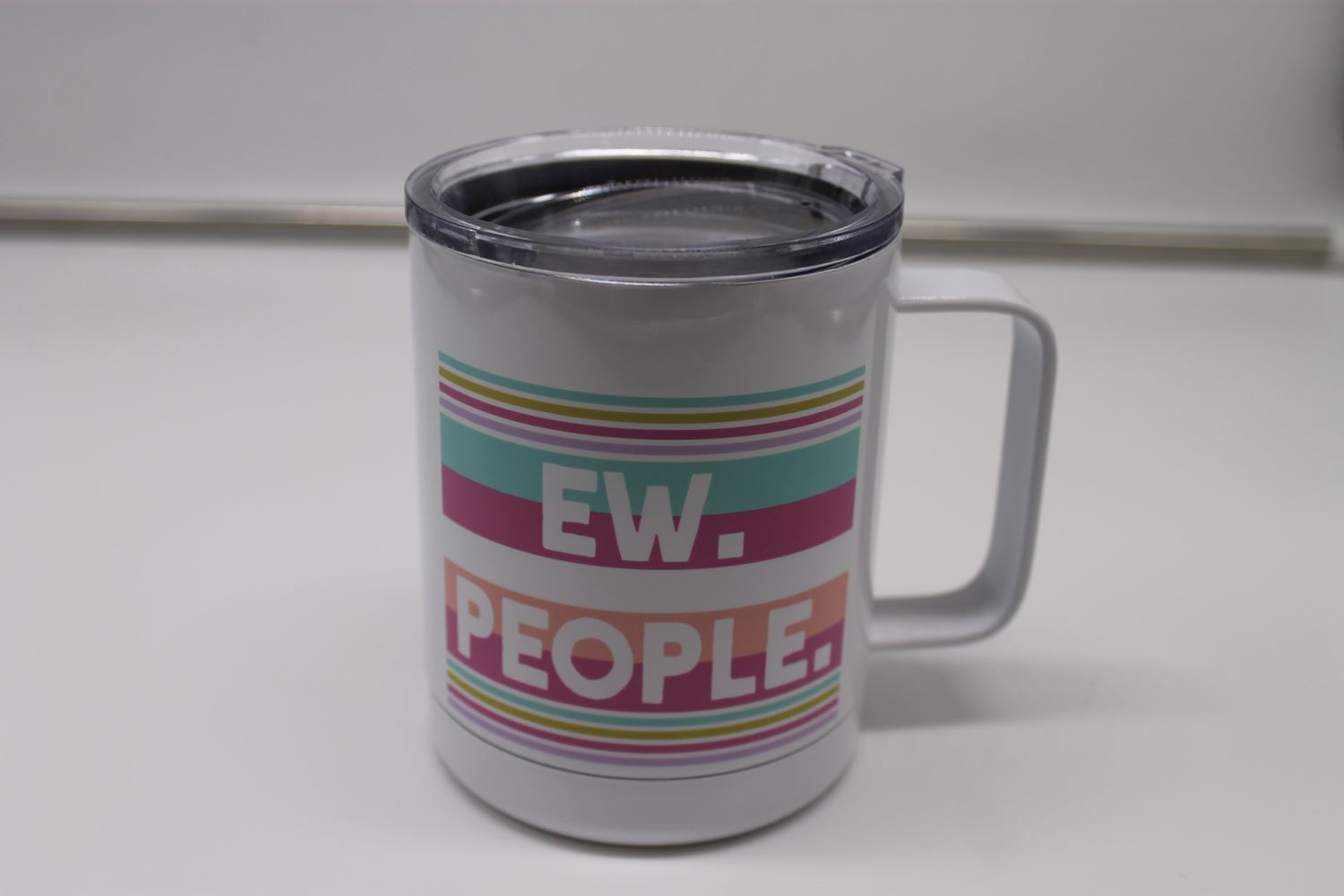 Ew People Funny Travel Cup With Handle NEW