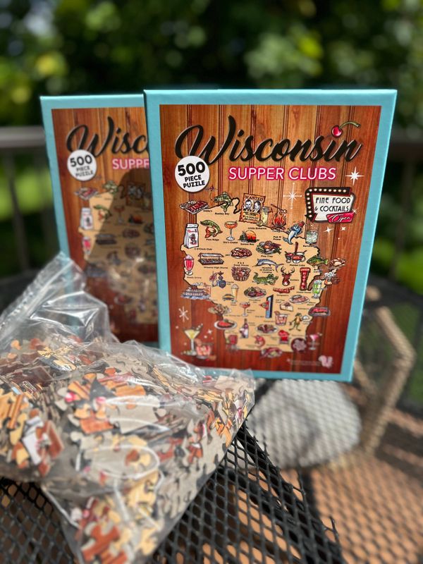 Wisconsin Supper Club Map - Puzzles  500pc  (SERIES 2)