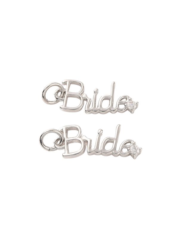 * Silver Minimalistic "Bride" Charm