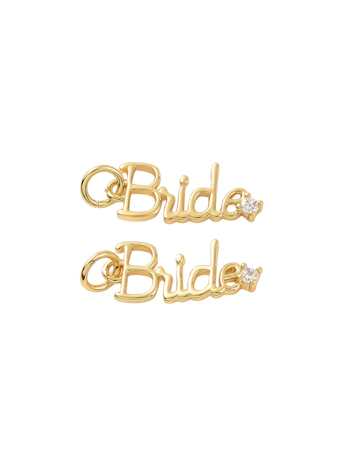 * Gold Minimalistic "Bride" Charm