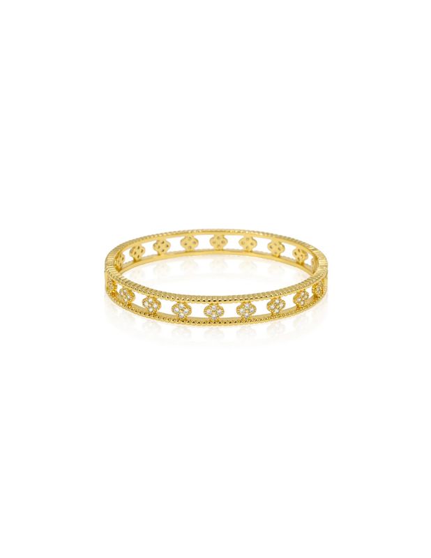 Gracie CZ Clover Bangle