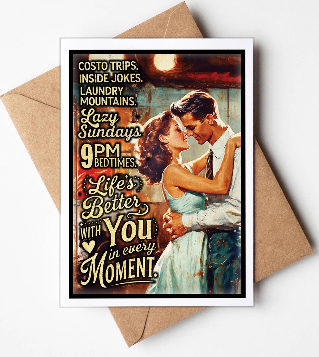 Cute Funny Vintage Valentine Card