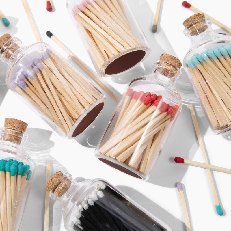 Glass Match Jar - Apothecary Style 3" Tall