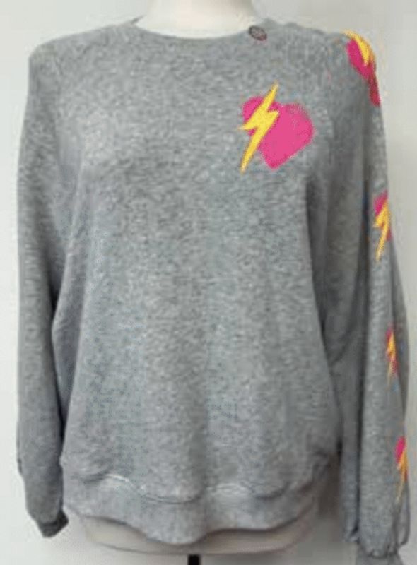 Just Madison Heart/Bolt Sweatshirt