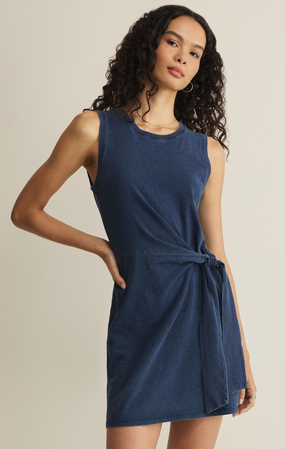 Mattie Jersey Denim Mini Dress, name: Small