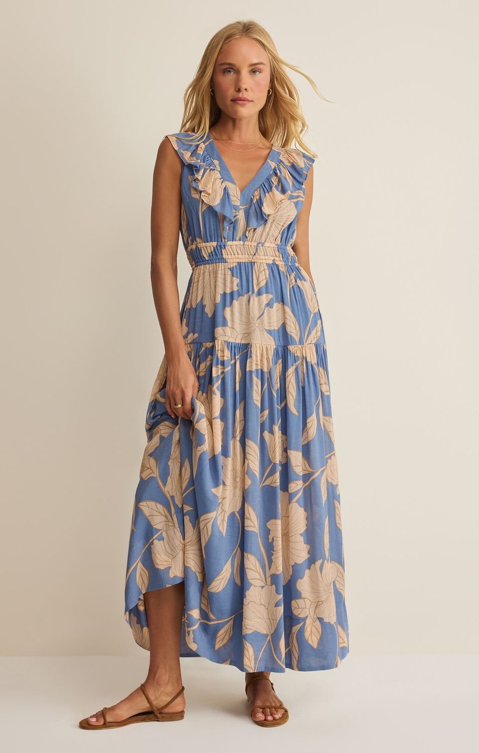 Malene Bloom Floral Maxi Dress, name: XS