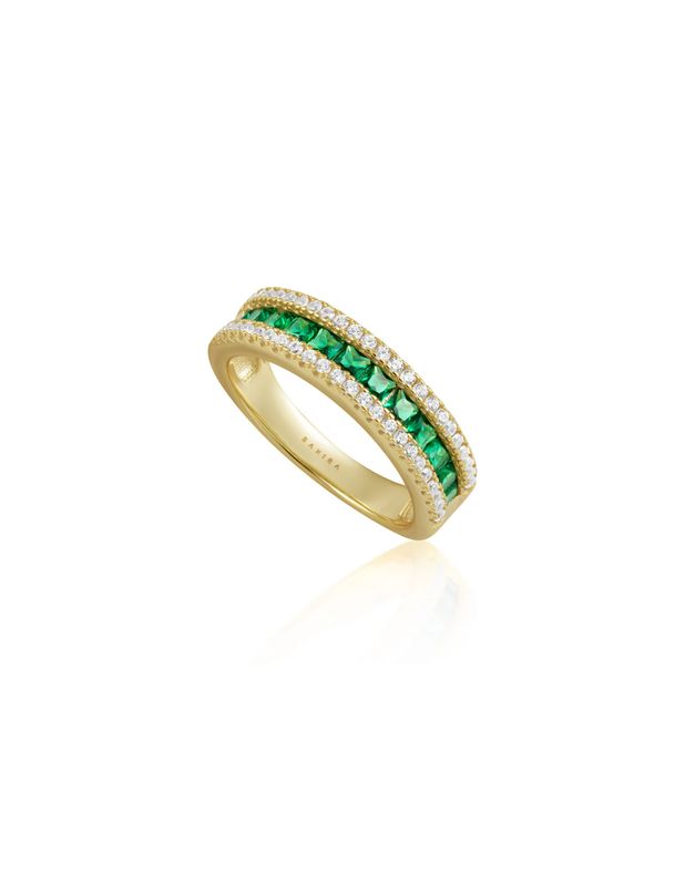 Lauren Emerald Band Ring