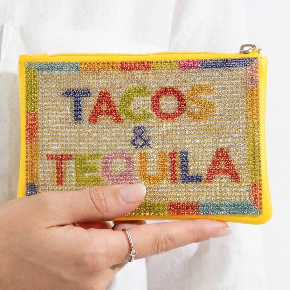 Tacos And Tequila Pave Coin Purse Tacos And Tequila Pave Coin Purse