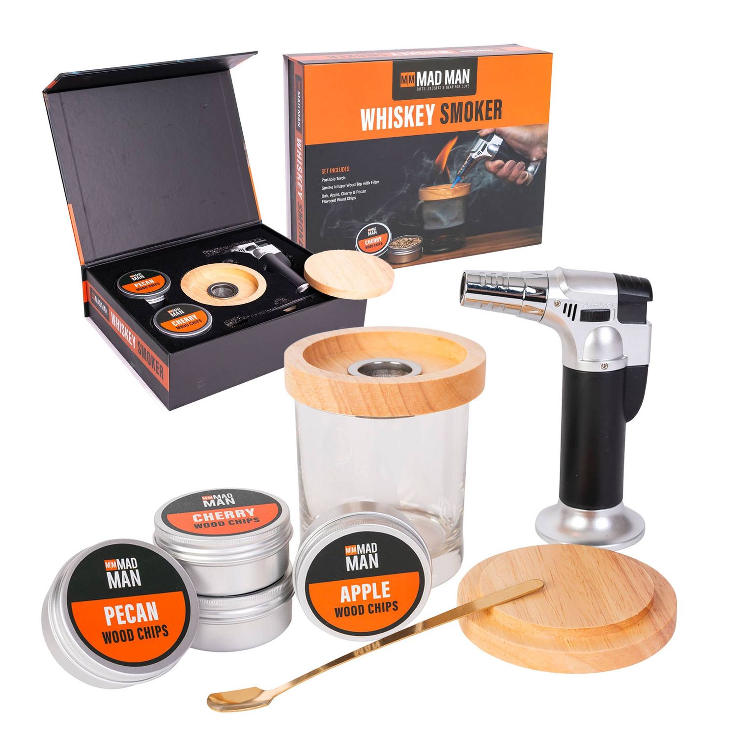 Whiskey Smoker | Cocktail Smoking Kit w/ Torch & Wood Chips Whiskey Smoker | Cocktail Smoking Kit w/ Torch & Wood Chips