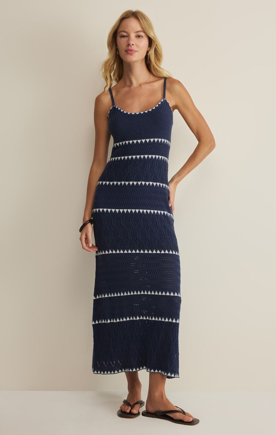 Catamaran Striped Maxi Dress, name: Medium