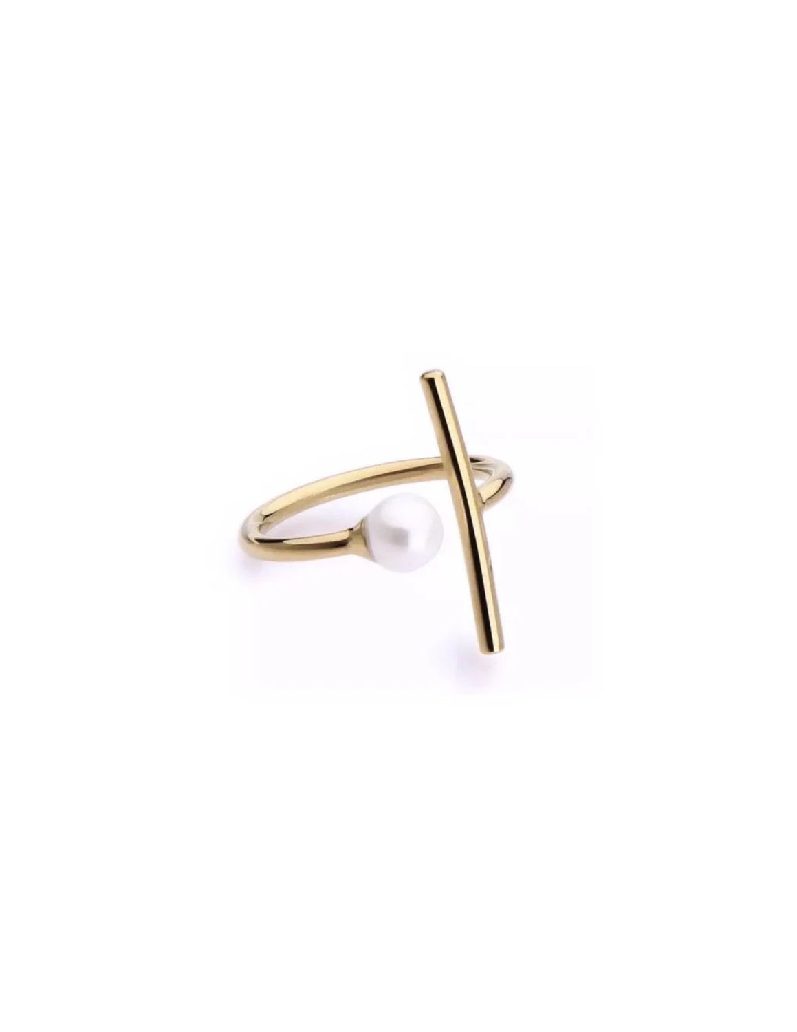 Gold Pearl RIng Copy, name: Size 7, Gold