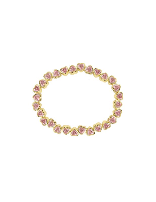 Stretchy Bezel Heart Bracelet