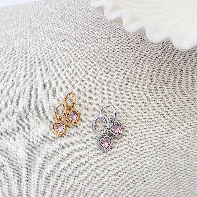 Aphrodite Heart Dangle Earrings - WATERPROOF