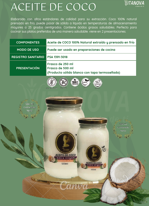 Aceite de coco extra virgen