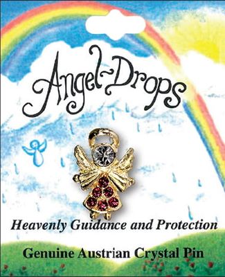 Angel Birthstone Pin - January