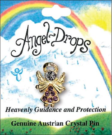 Angel Birthstone Pin - February Angel Birthstone Pin - February