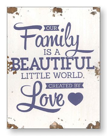 Our Family Distressed Wood Plaque Our Family Distressed Wood Plaque