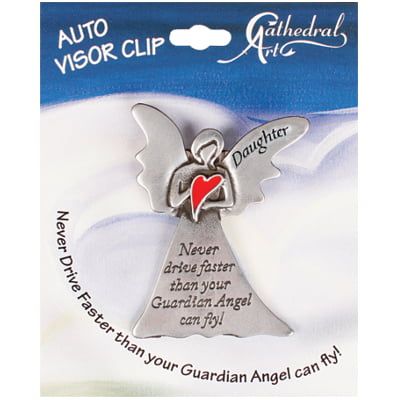 Auto Visor Clip Daughter Red Heart