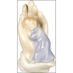 Ceramic Palm of Hand Statue - Boy