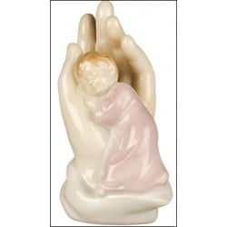 Ceramic Palm of Hand Statue - Girl