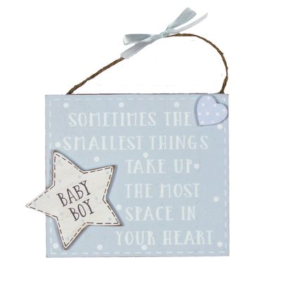 Littlest Things Baby Boy Plaque