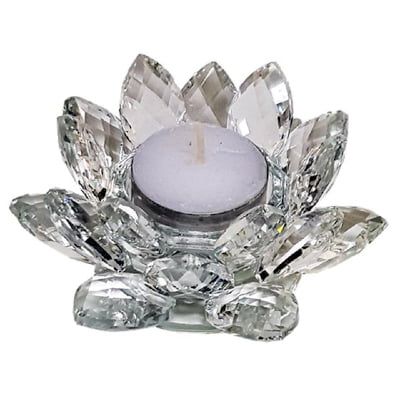 Lotus Candle Holder Crystal