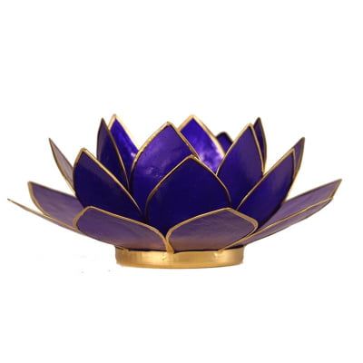 Lotus Tealight Indigo