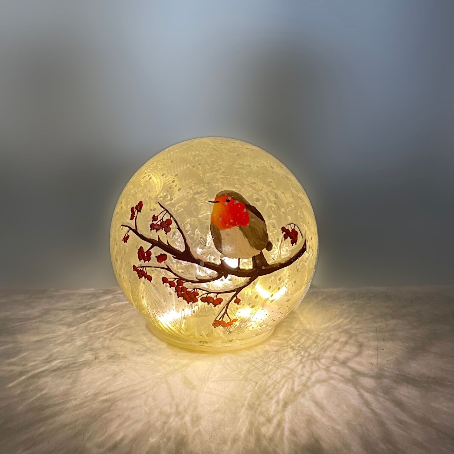 Robin LED Light-Up Globe - Small Robin LED Light-Up Globe - Small