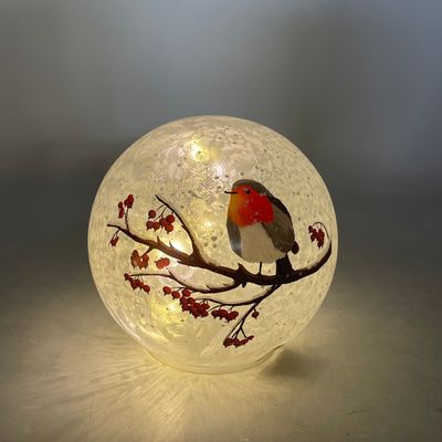 Frosted Robin Globe Large