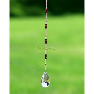 Almond 38mm Hanging Crystal Beads