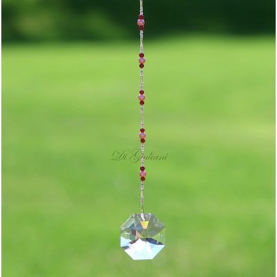 Octagon 40mm Hanging Crystal Beads