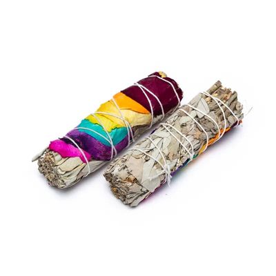 Sage Smudge With Chakra  Petals
