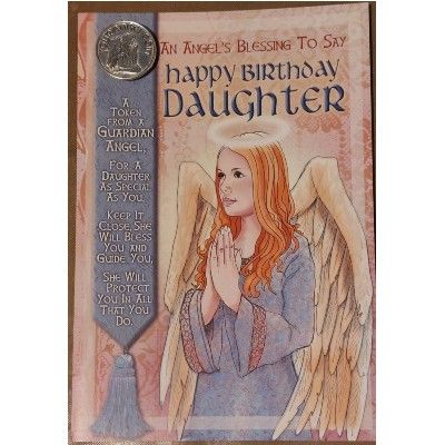 Daughter Birthday Angel Blessing Card Daughter Birthday Angel Blessing Card