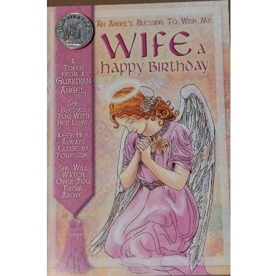 Wife Birthday Angel Blessing Card Wife Birthday Angel Blessing Card