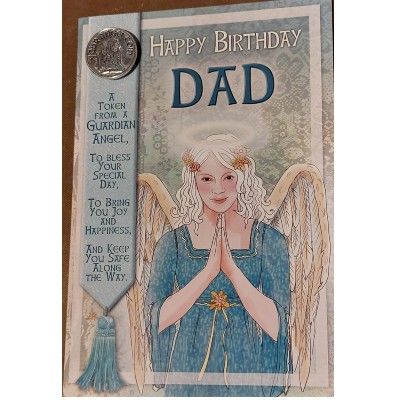 Dad Birthday Angel Blessing Card Dad Birthday Angel Blessing Card