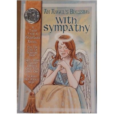 With Sympathy Angel Blessing Card