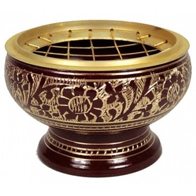 Brass Resin Burner Brown
