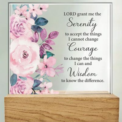 Serenity Glass Plaque