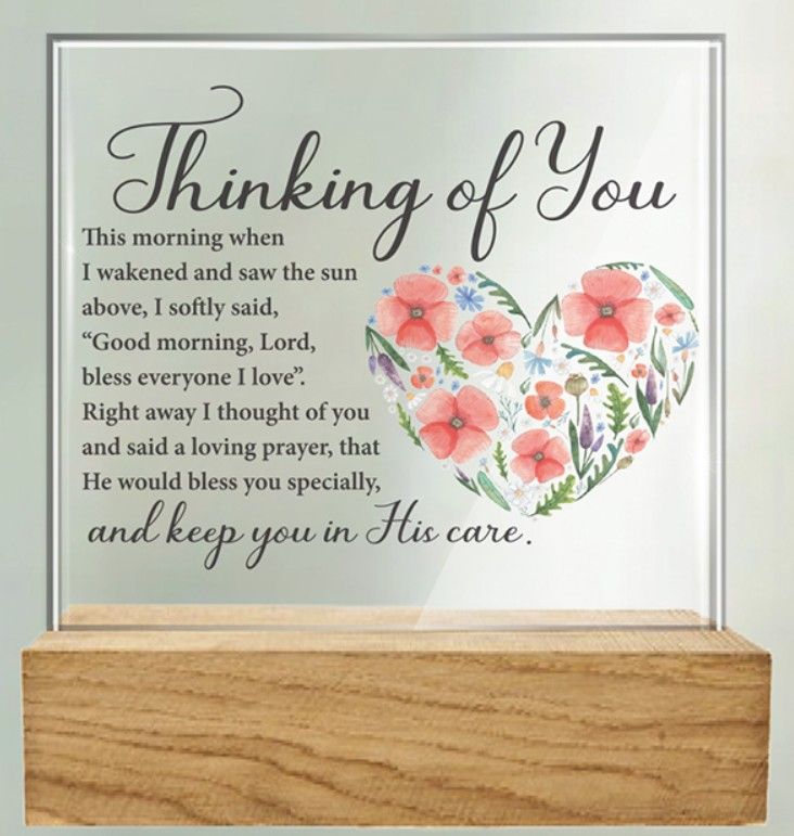 Thinking of You Glass Plaque Thinking of You Glass Plaque