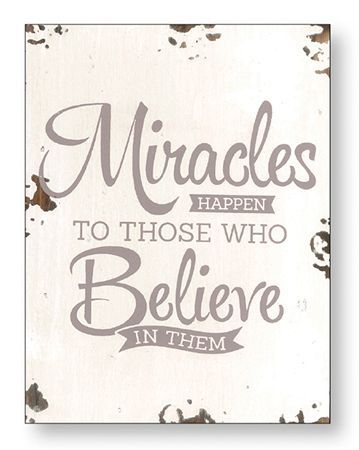 Believe Miracles Distressed Wood Plaque Believe Miracles Distressed Wood Plaque